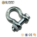 Galvanized malleable bolt type anchor shackle 2130 rigging